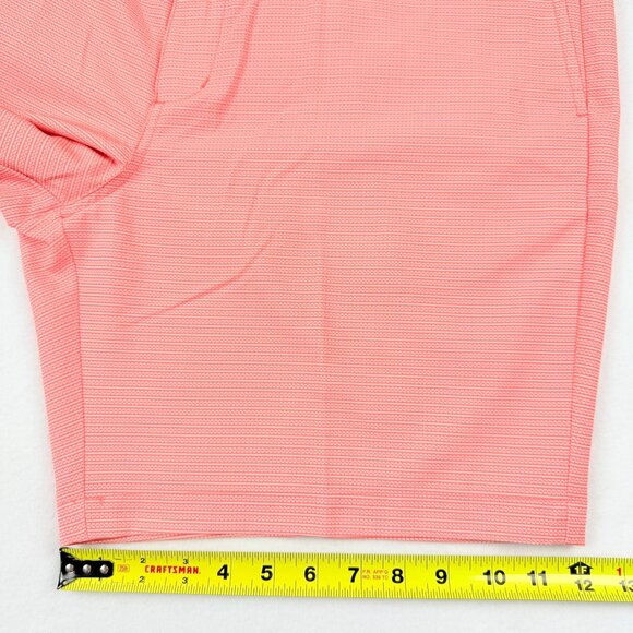 PGA Tour Men's Active Gripper Waistband UPF 50 Stretch Coral Shorts Size 34 NWT - Picture 10 of 11